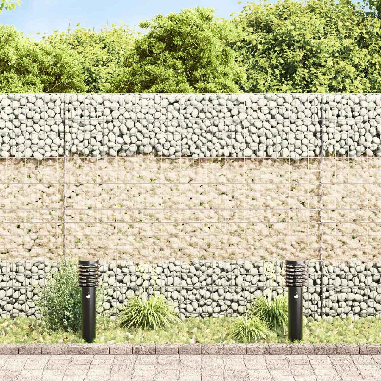 vidaXL Gabion stenen 25 kg groen 60-120 mm glas