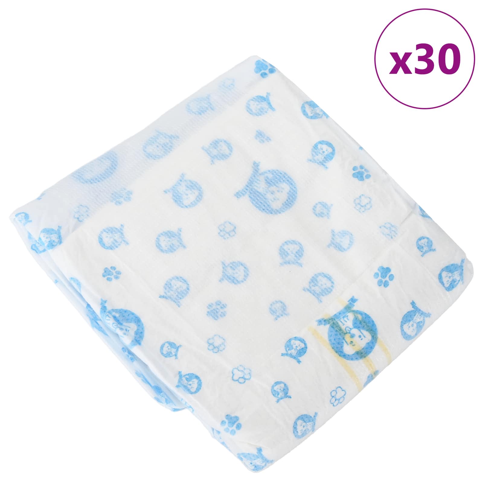 vidaXL Wegwerphondendiensten Mannelijk 30 pcs Wit S