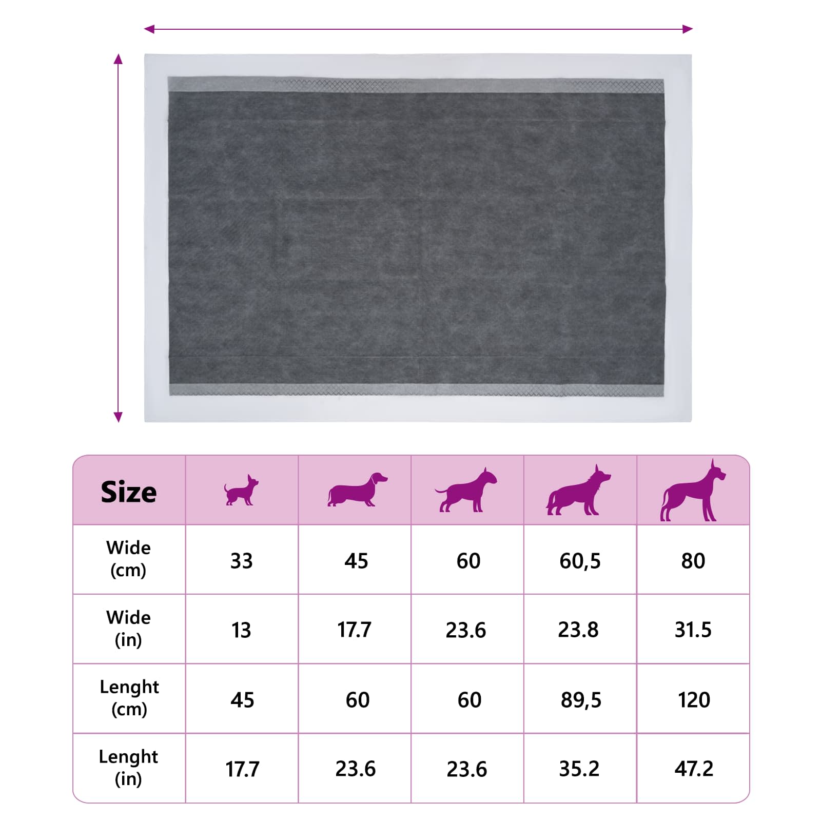 vidaXL Trainingspad voor Huisdieren Effen 50 pcs 45 x 33 cm