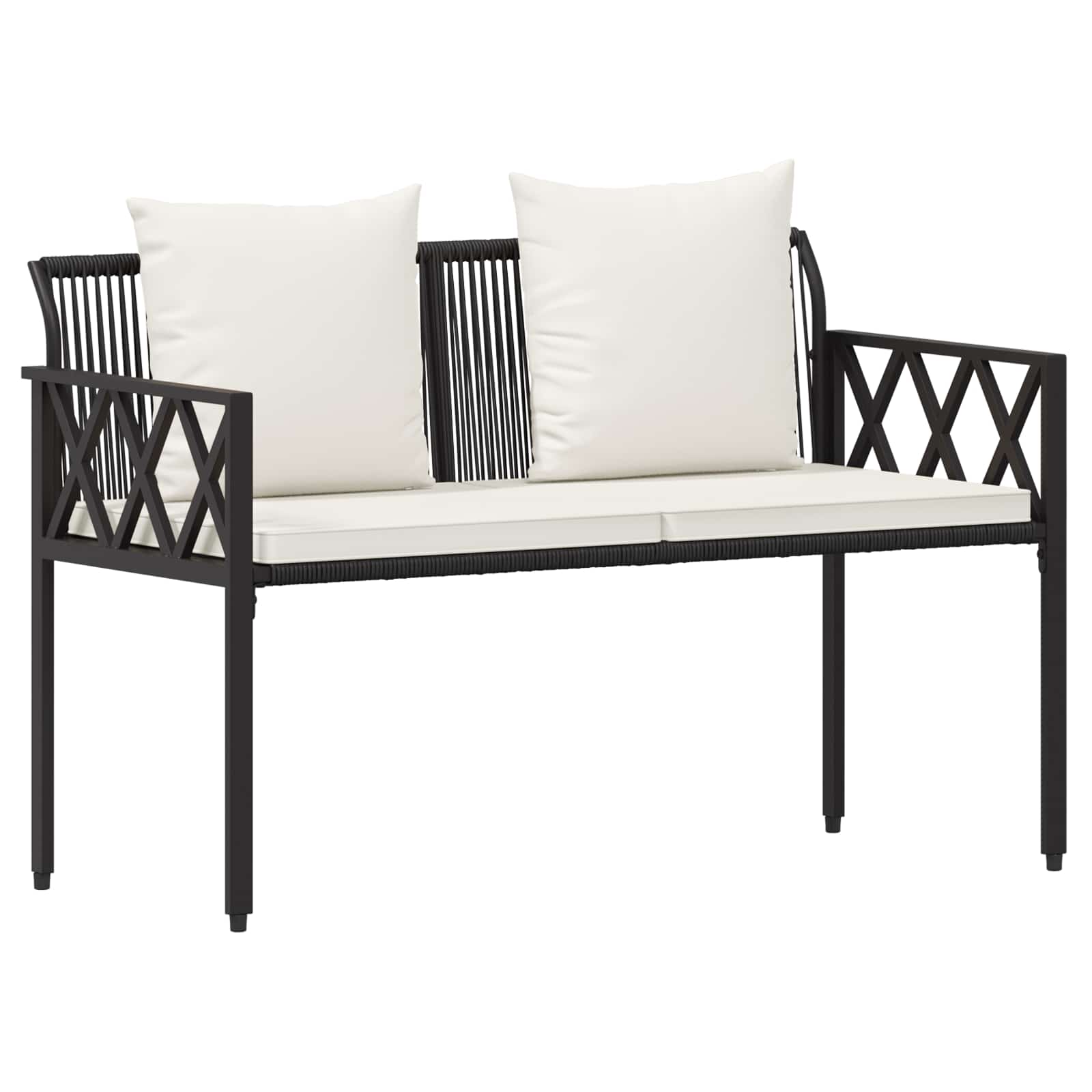 vidaXL Buitenbanken 2 -Seater 116 x 56 x 75 cm poly rattan
