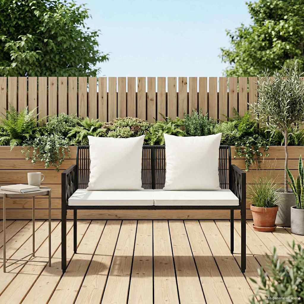 vidaXL Buitenbanken 2 -Seater 116 x 56 x 75 cm poly rattan