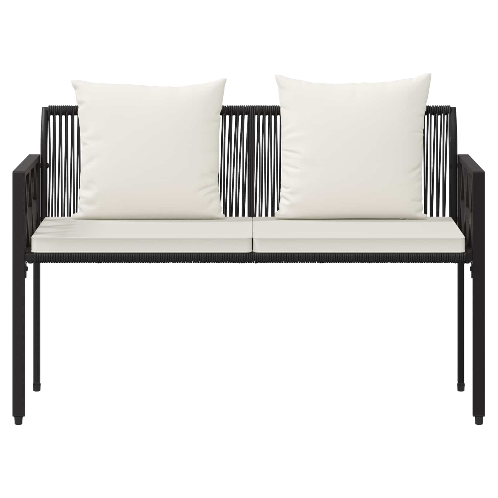 vidaXL Buitenbanken 2 -Seater 116 x 56 x 75 cm poly rattan