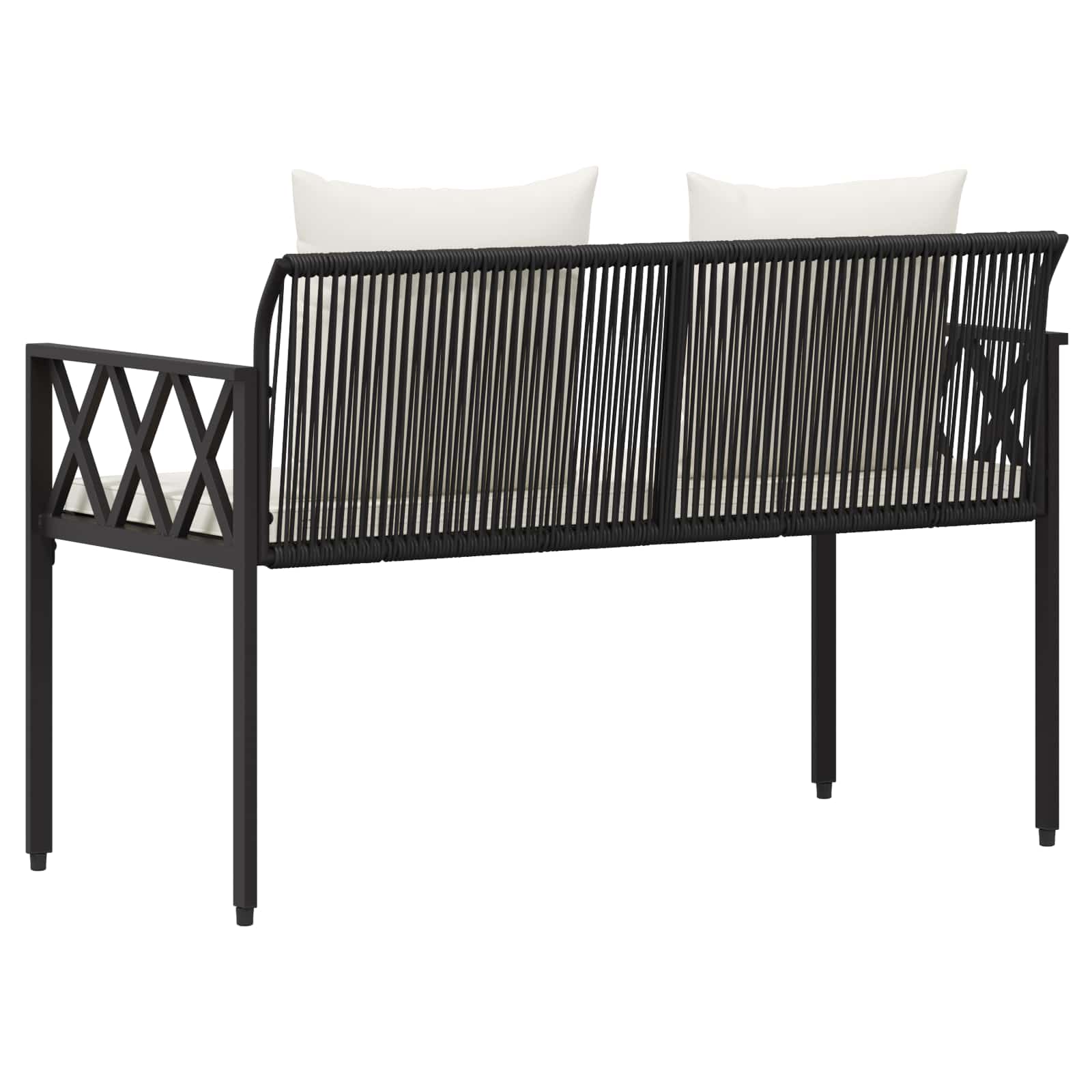 vidaXL Buitenbanken 2 -Seater 116 x 56 x 75 cm poly rattan