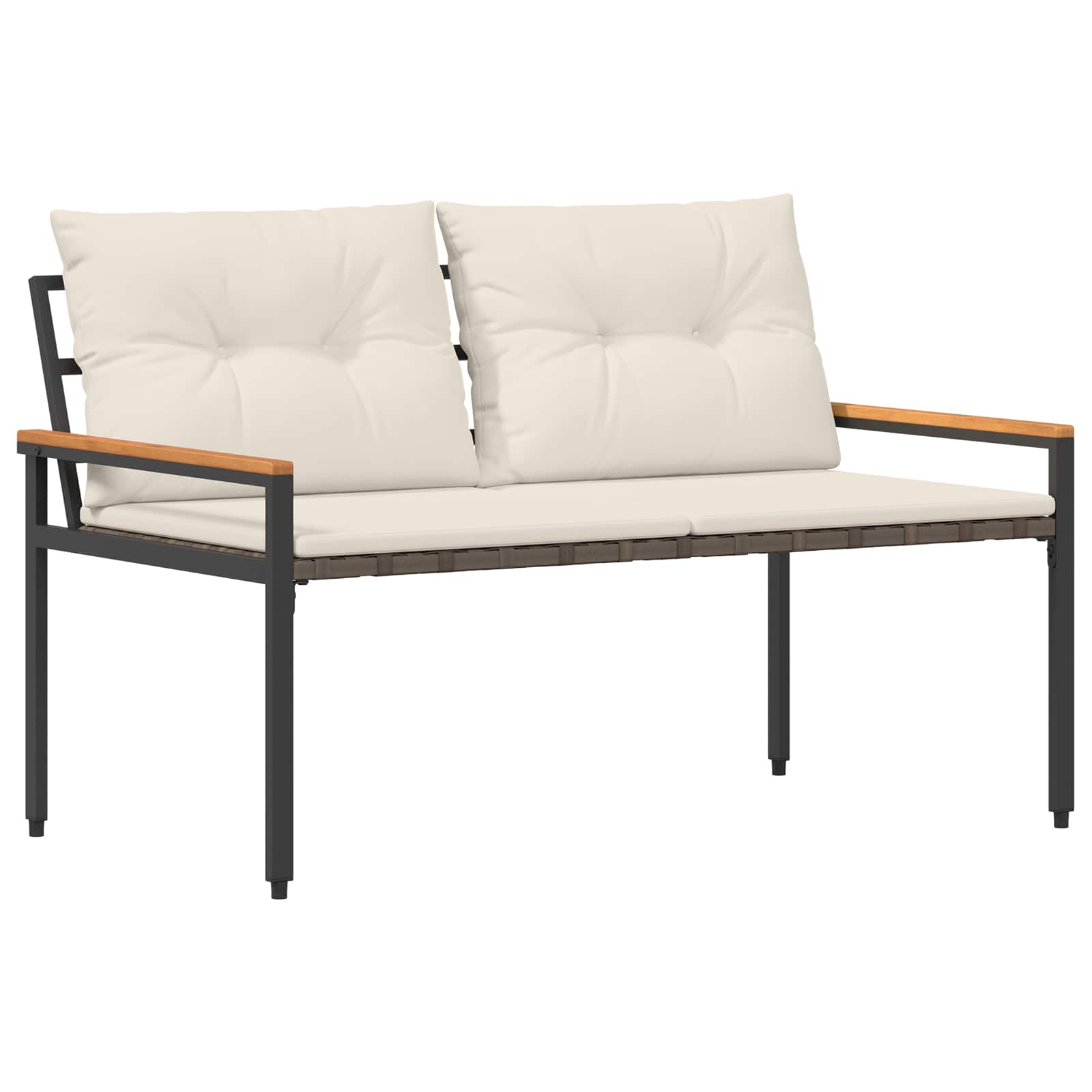 vidaXL tuinmeubelset 4 pcs Crèmewit poly rattan
