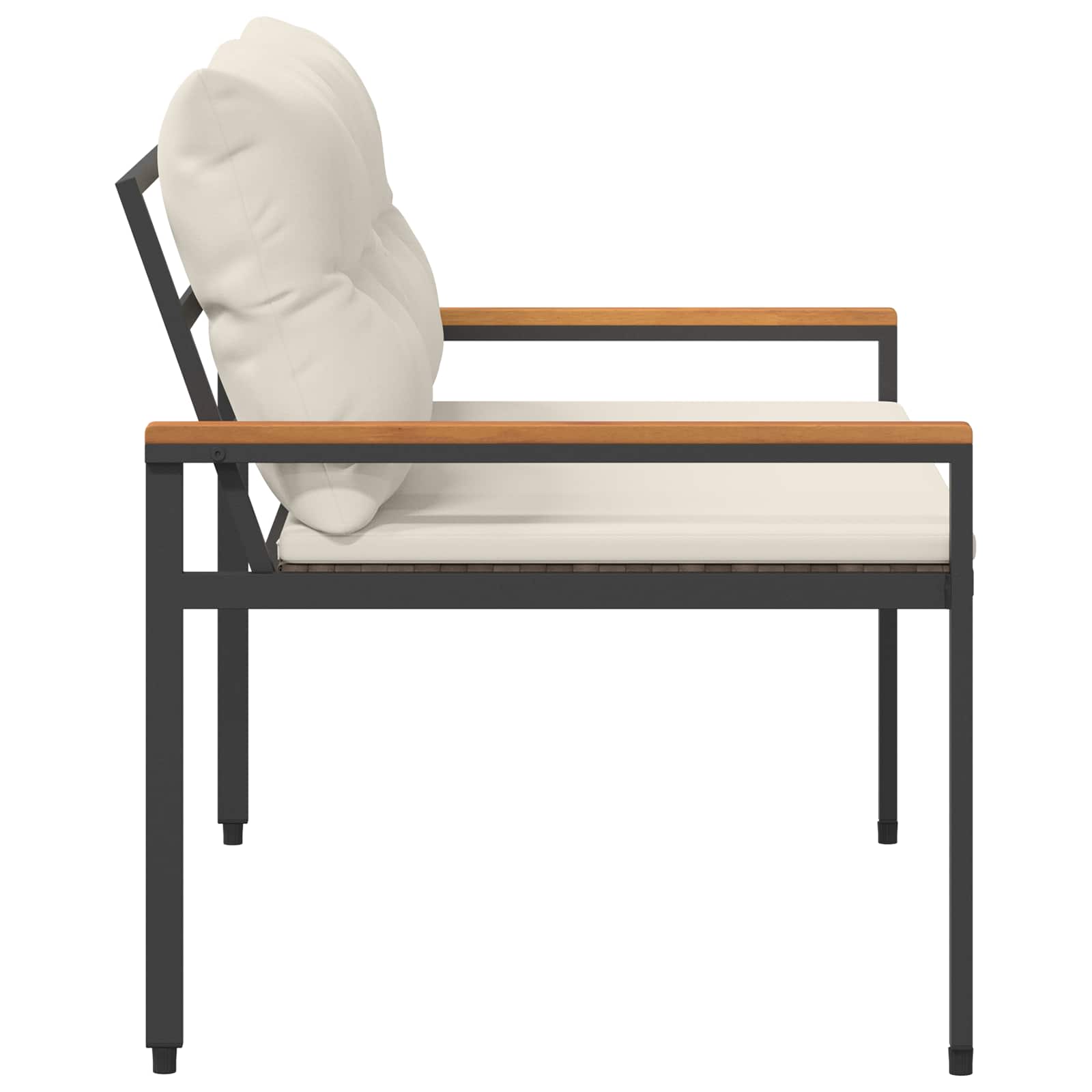 vidaXL Tuinbank 2 -Seater 116 x 67,5 x 72 cm poly rattan Crèmewit