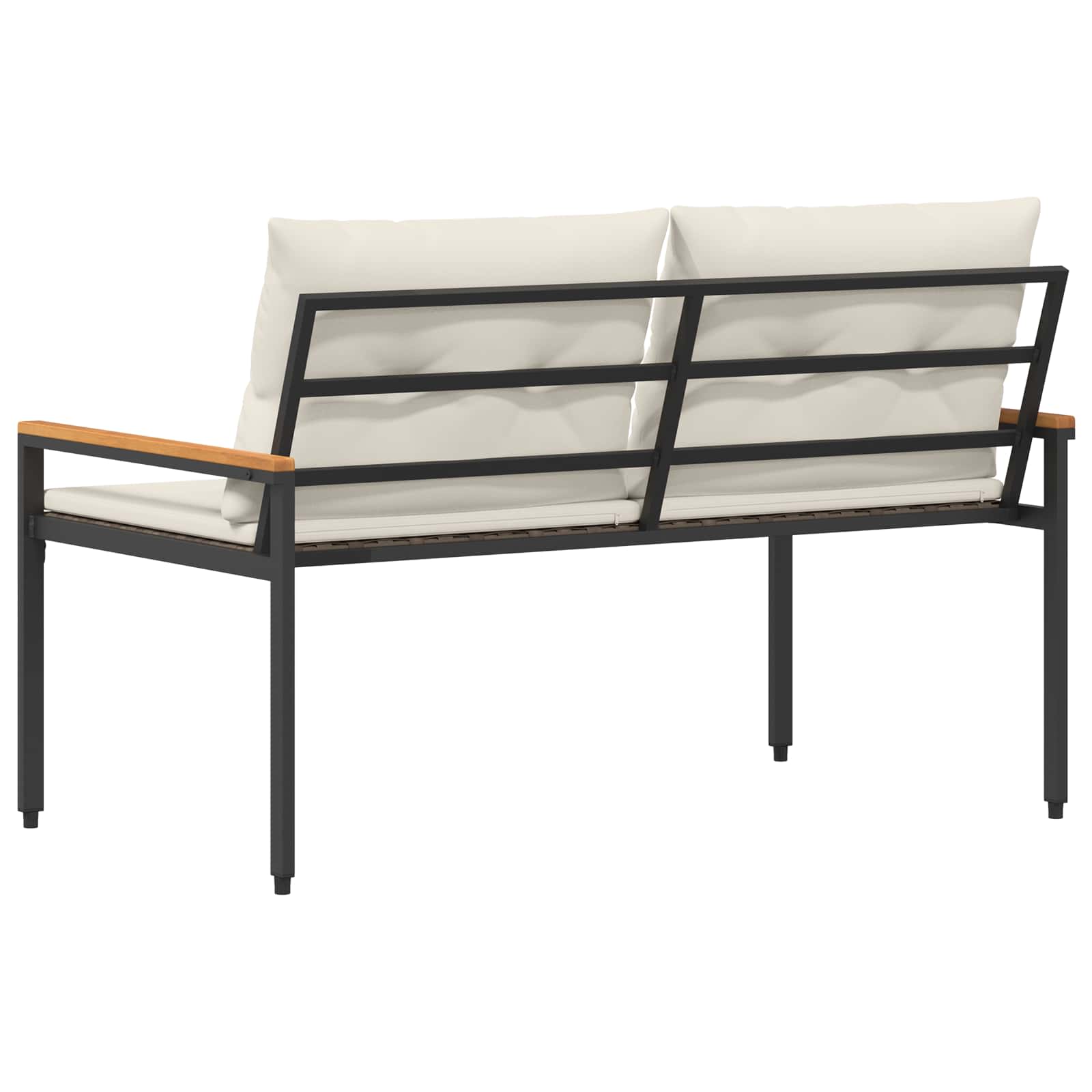 vidaXL Tuinbank 2 -Seater 116 x 67,5 x 72 cm poly rattan Crèmewit
