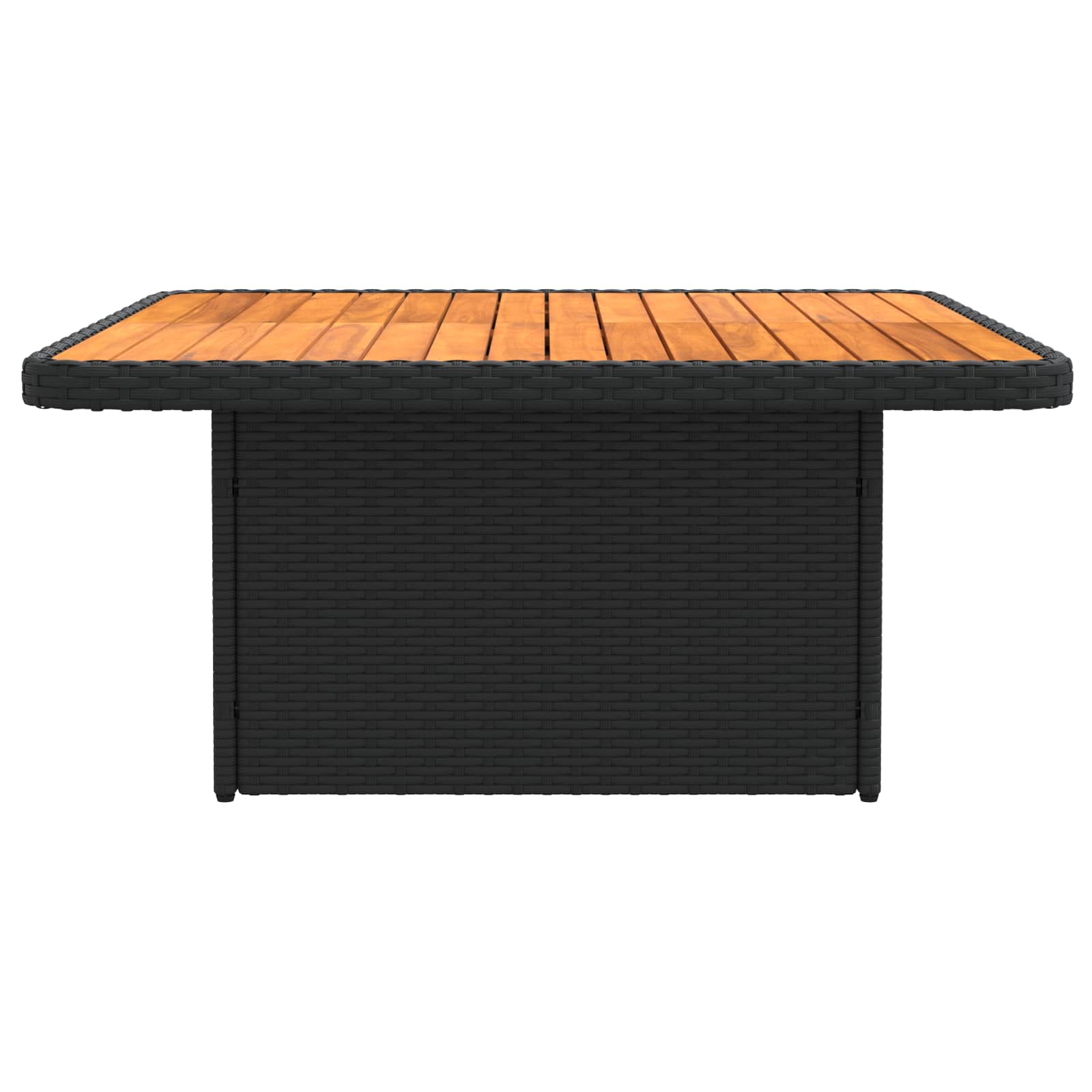 vidaXL Tuin Armsteun Sofa met Opklaptafel 2 Stuk Zwart PE Rattan