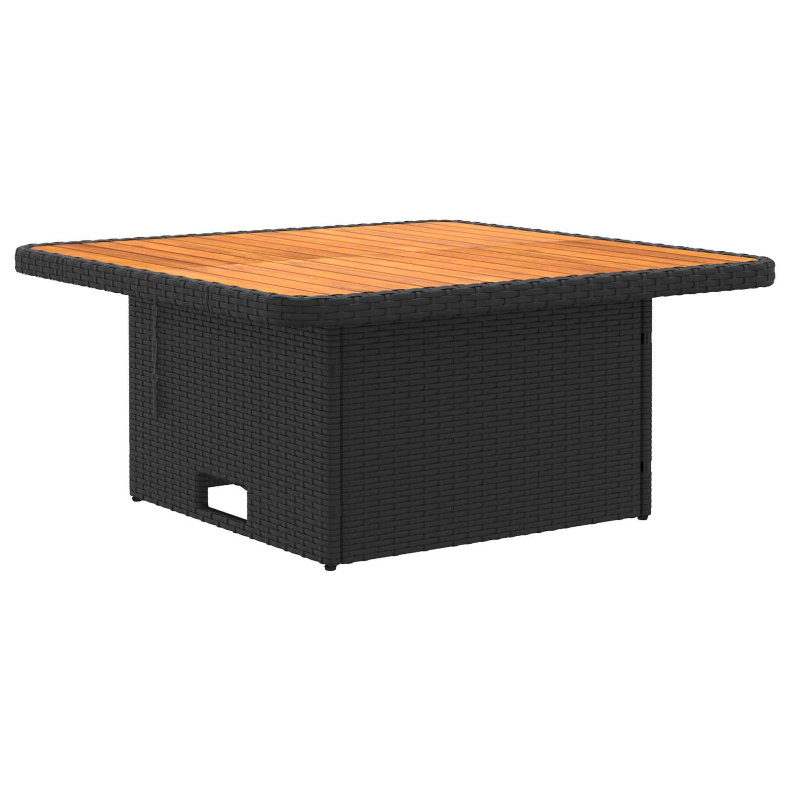 vidaXL 2 Stuk Tuin middelste sofa met uitschuiftafel poly rattan Zwart