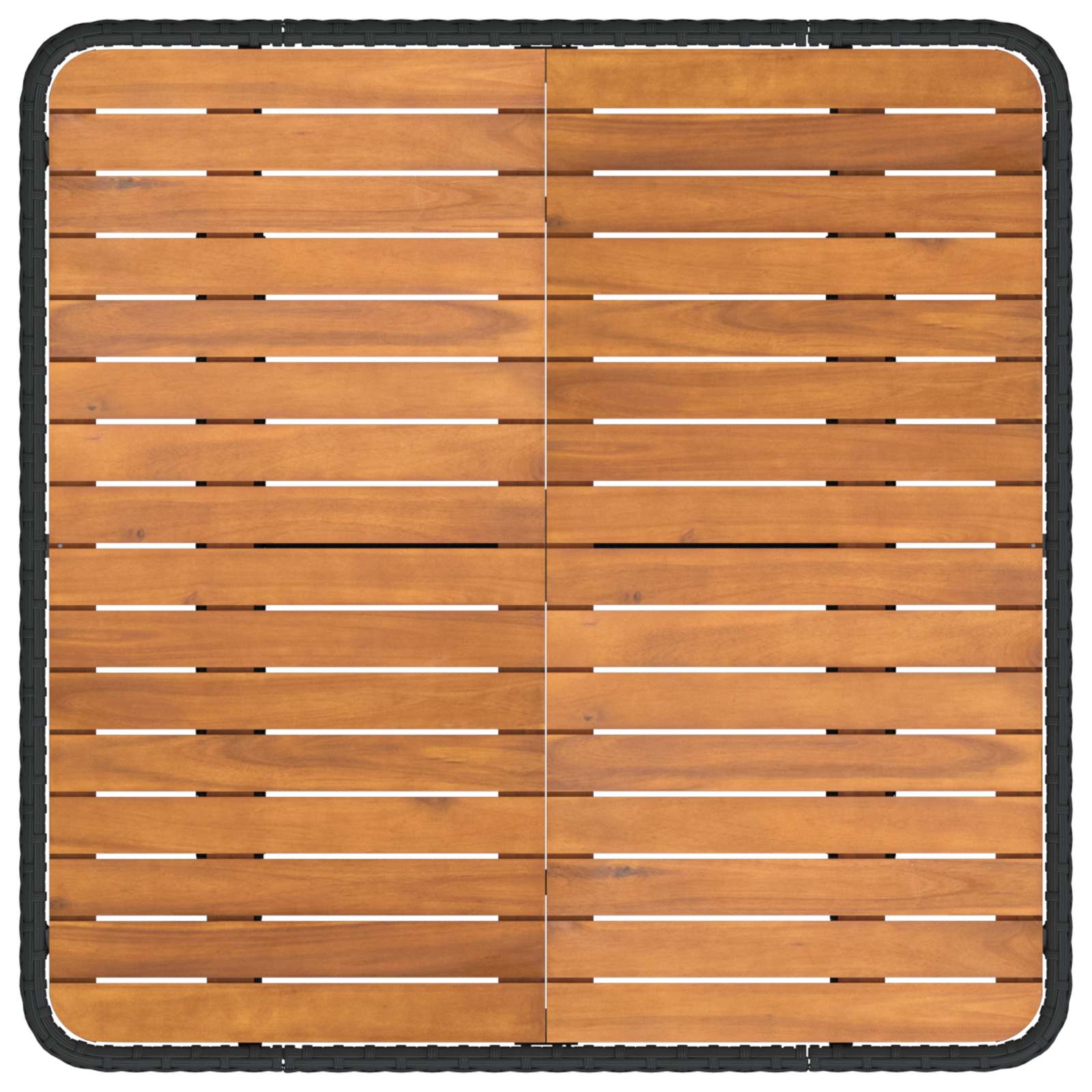 vidaXL 2 Stuk Tuin middelste sofa met uitschuiftafel poly rattan Zwart