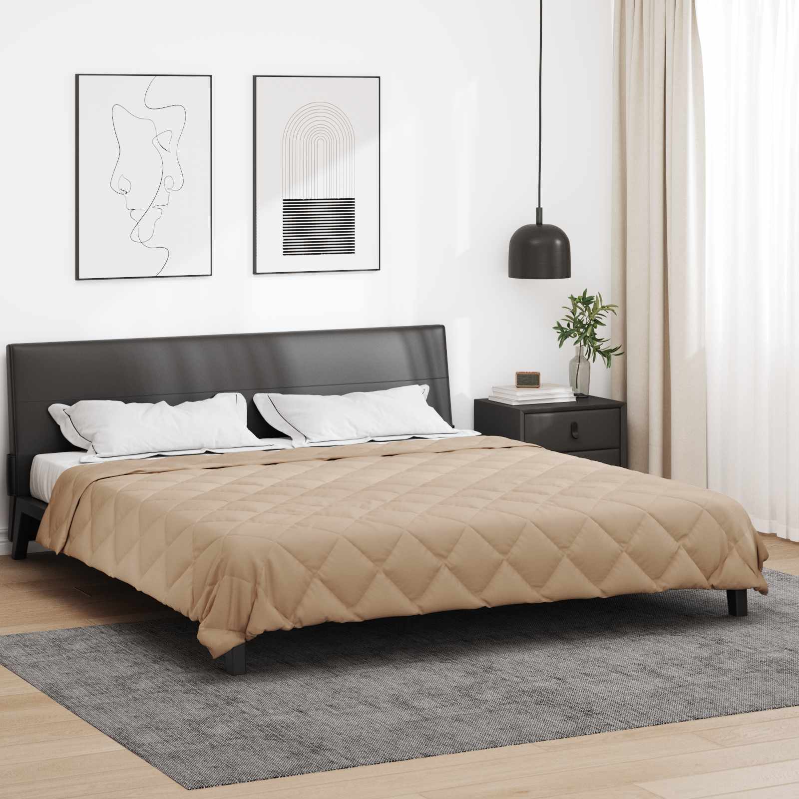 vidaXL Zomerdekbed Groen 200 x 135 cm Microvezel