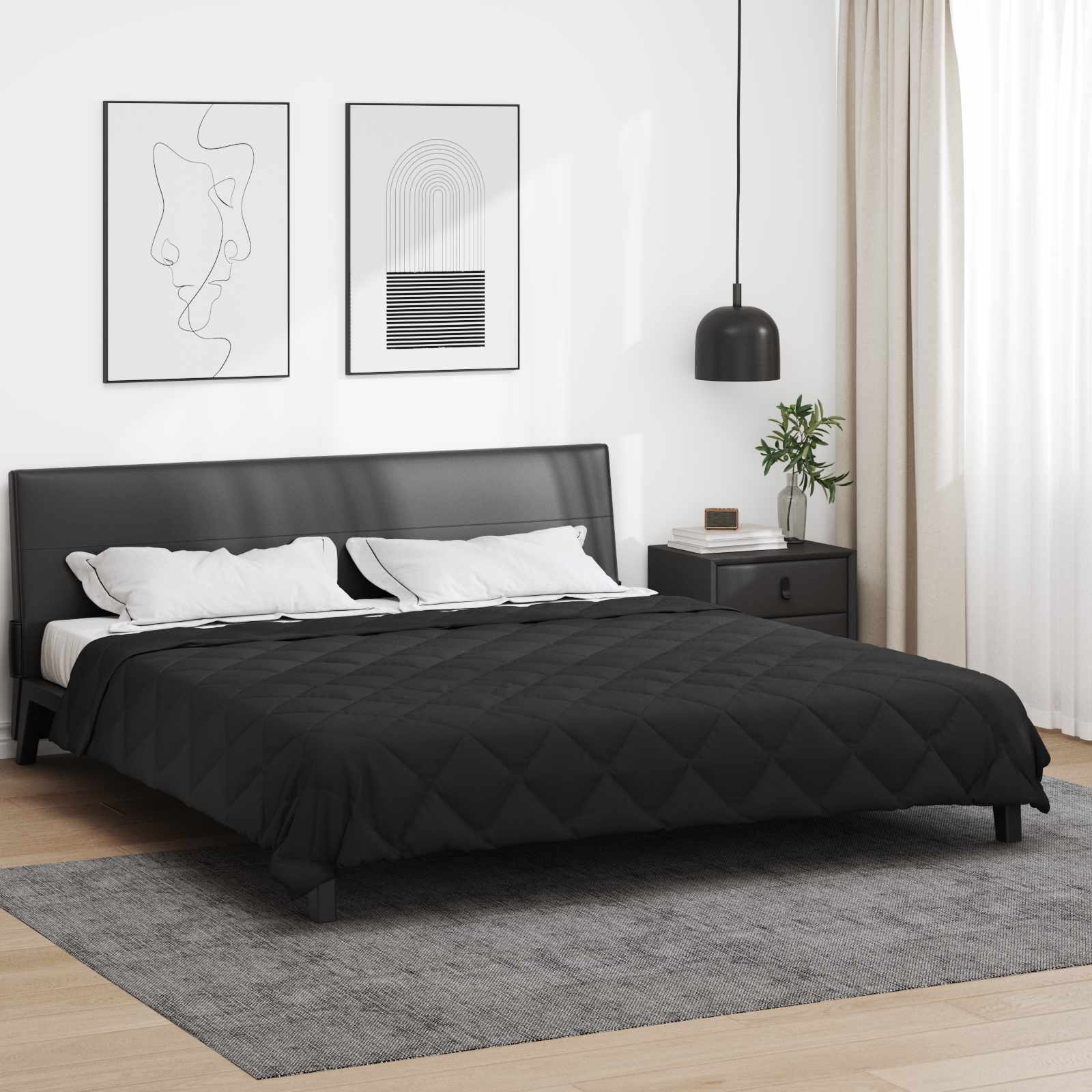 vidaXL Zomerdekbed Groen 200 x 135 cm Microvezel