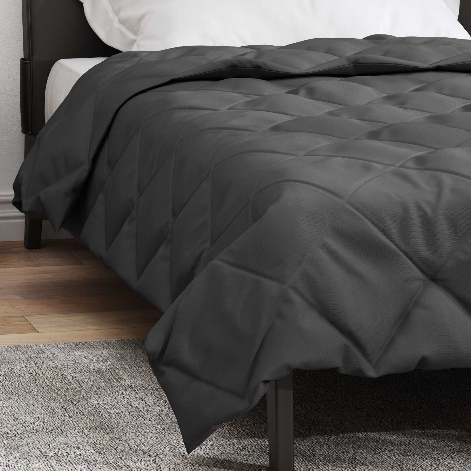 vidaXL Vol jaar dekbed Antraciet 240 x 260 cm Microfiber