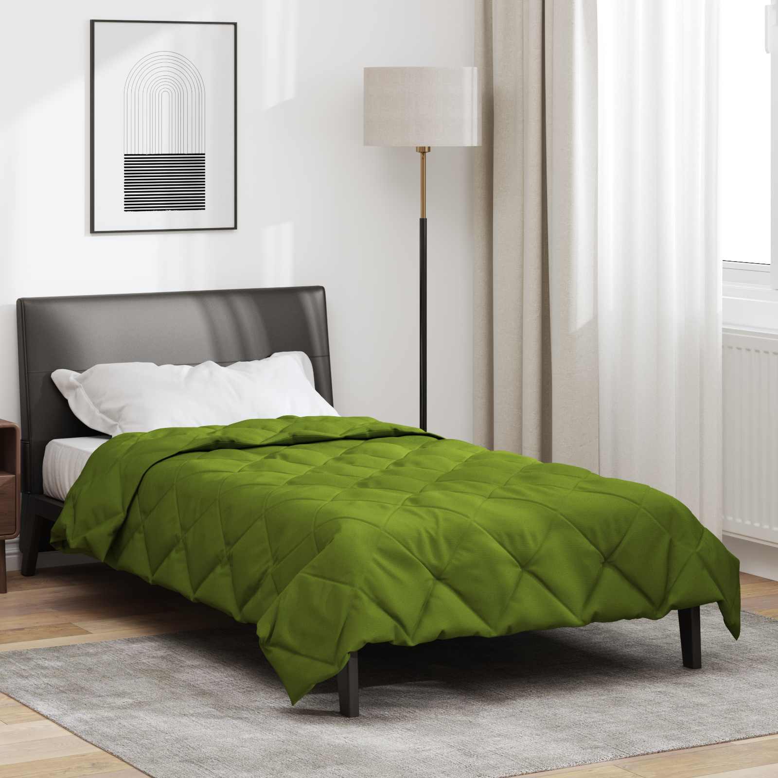 vidaXL Vol jaar dekbed Antraciet 240 x 260 cm Microfiber