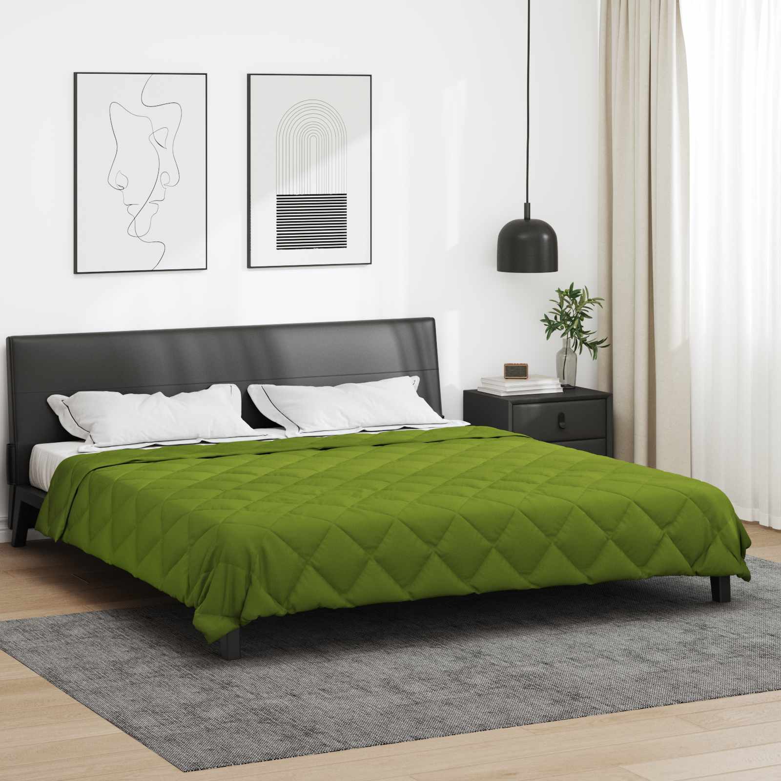 vidaXL Vol jaar dekbed Antraciet 240 x 260 cm Microfiber
