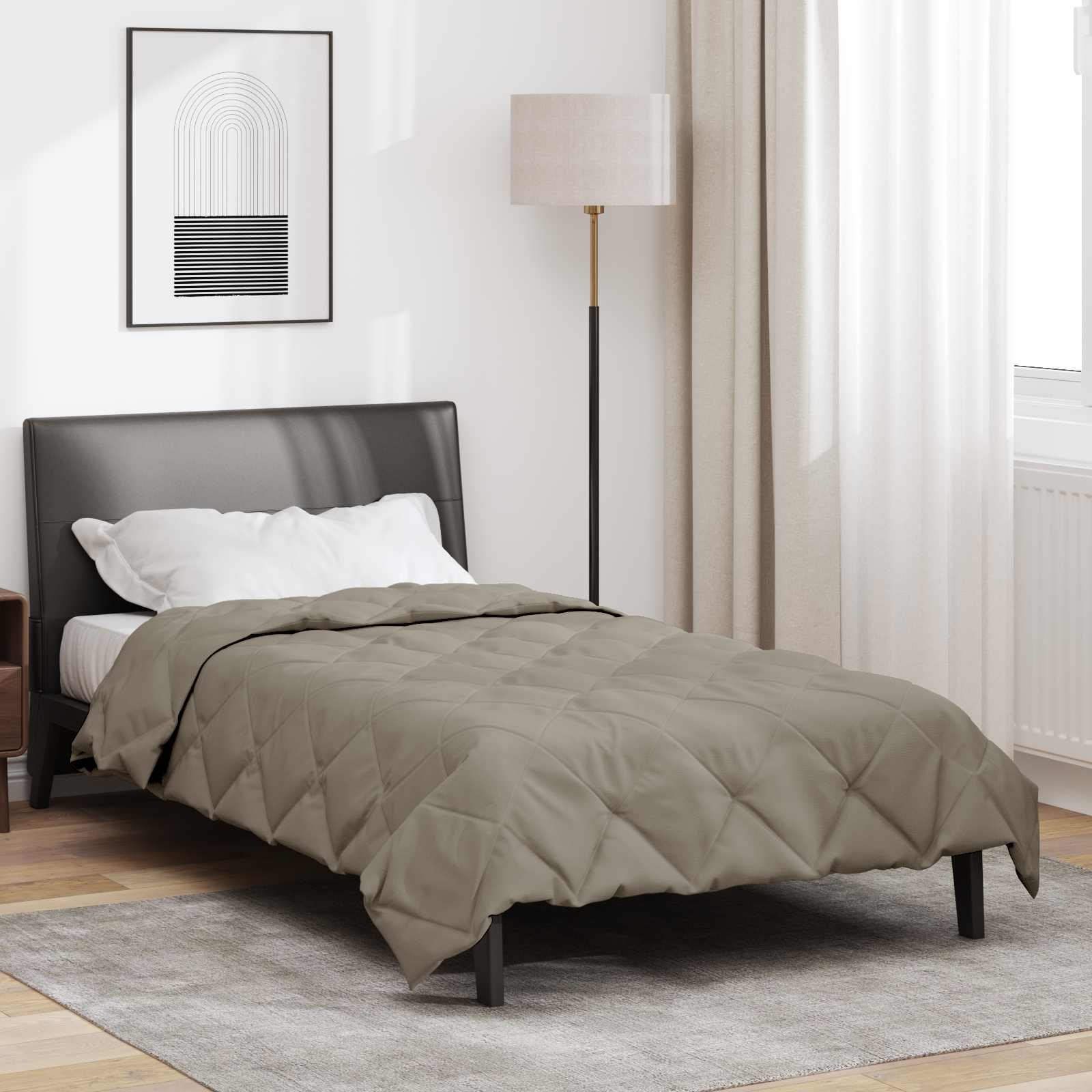 vidaXL Vol jaar dekbed Antraciet 240 x 260 cm Microfiber