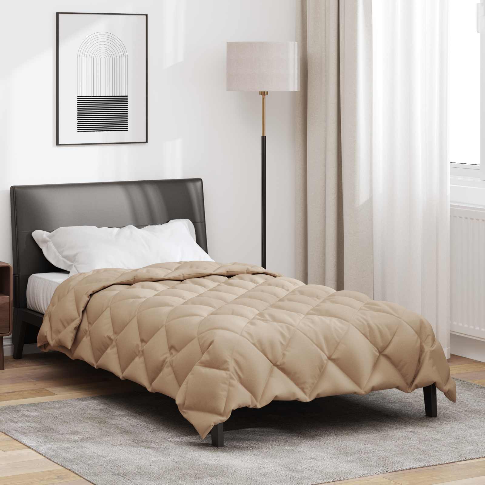 vidaXL Winter Dekbed Antraciet 200 x 135 cm Microfiber