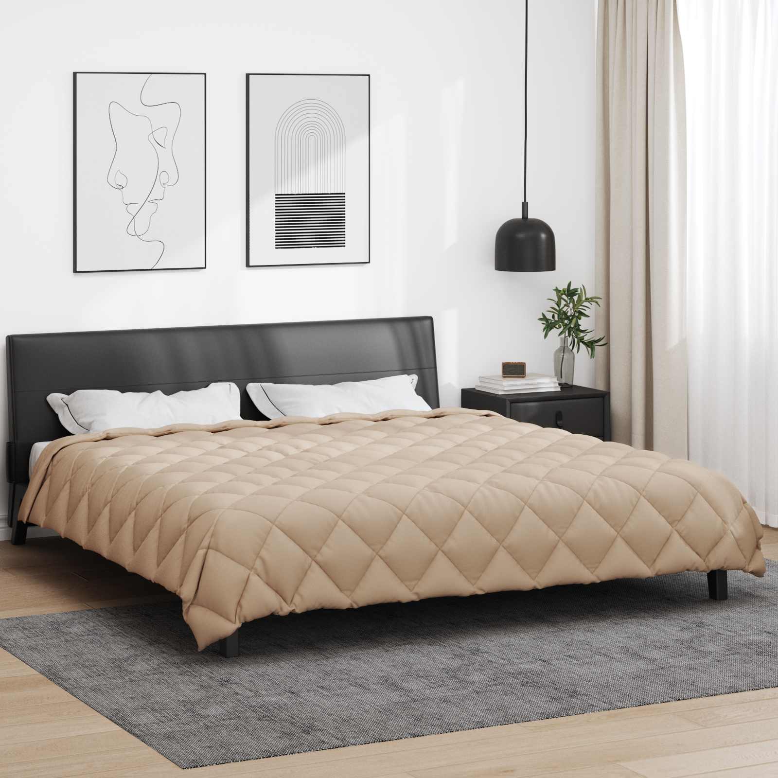 vidaXL Winter Dekbed Antraciet 200 x 135 cm Microfiber