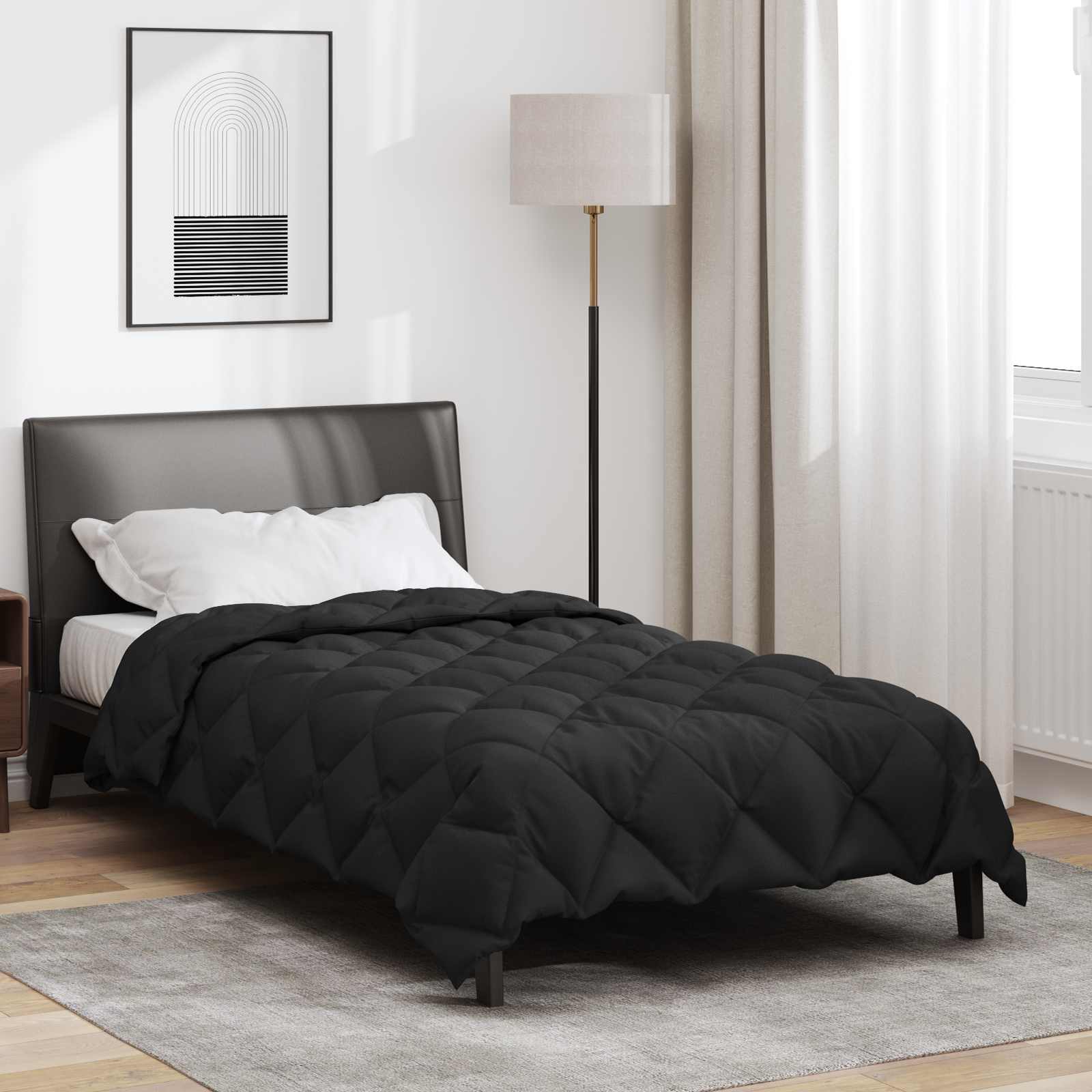 vidaXL Winter Dekbed Antraciet 200 x 135 cm Microfiber