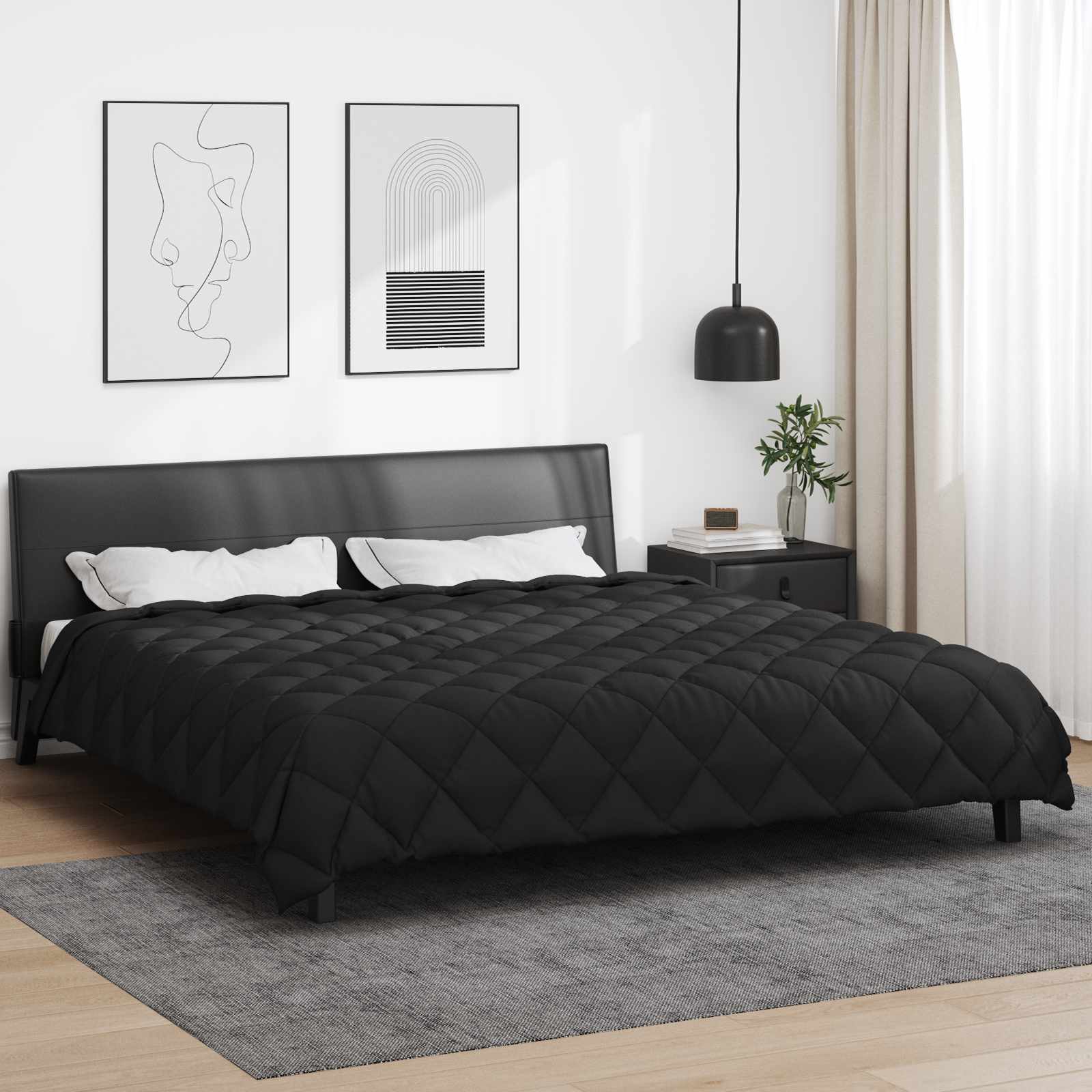 vidaXL Winter Dekbed Antraciet 200 x 135 cm Microfiber