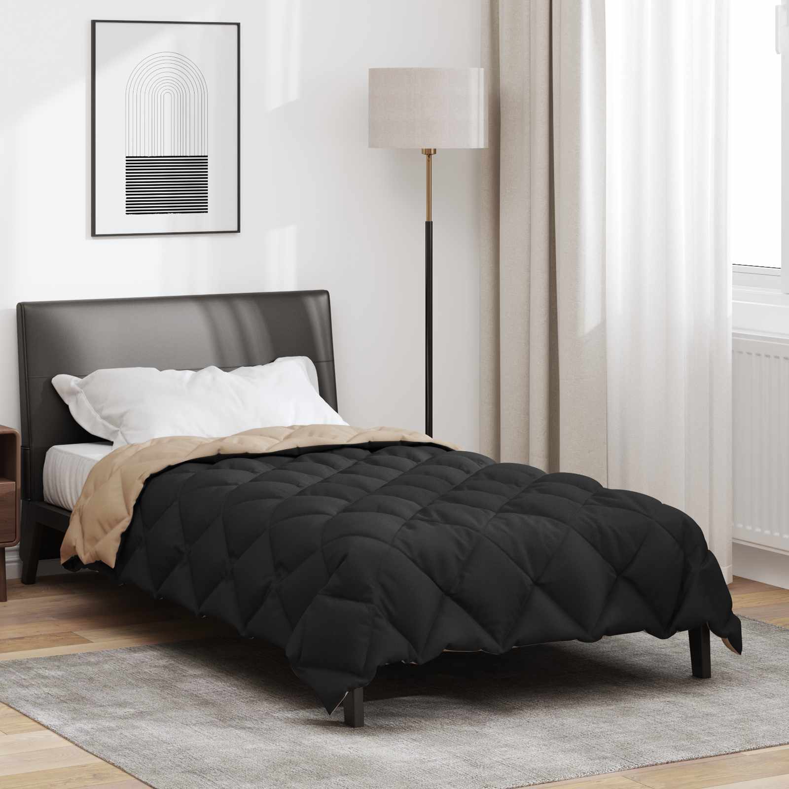 vidaXL Winter Dekbed Antraciet 200 x 135 cm Microfiber