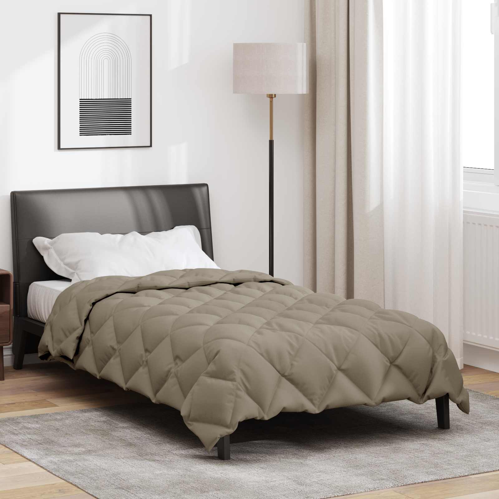 vidaXL Winter Dekbed Antraciet 200 x 135 cm Microfiber