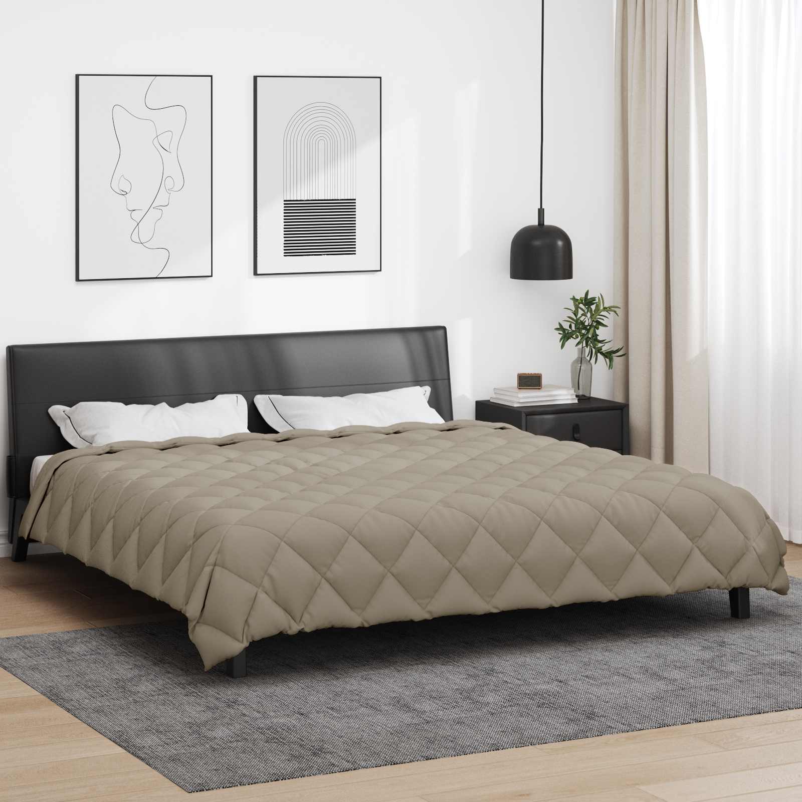 vidaXL Winter Dekbed Antraciet 200 x 135 cm Microfiber