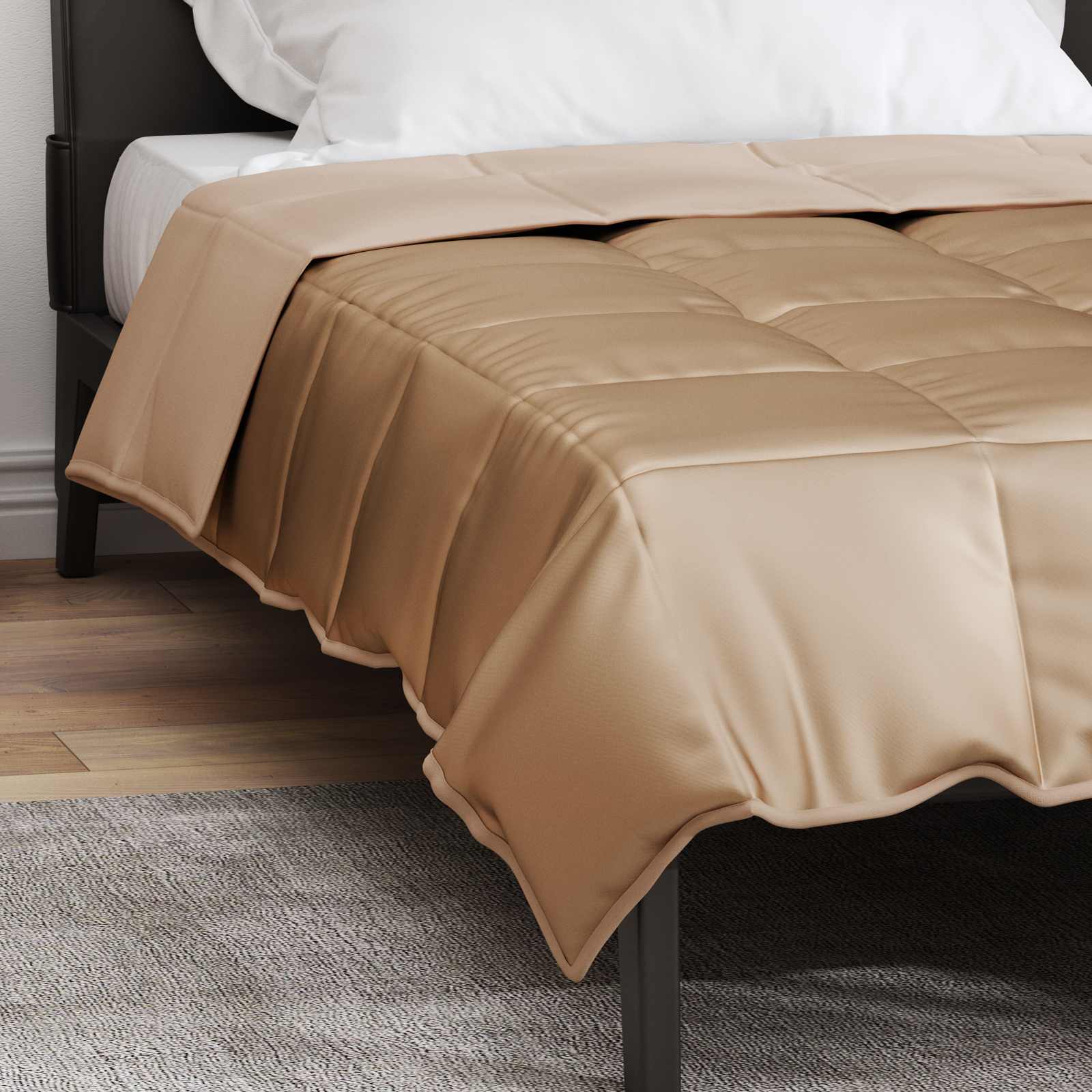 vidaXL Vol jaar dekbed Goud 200 x 135 cm Satijn en Microfiber