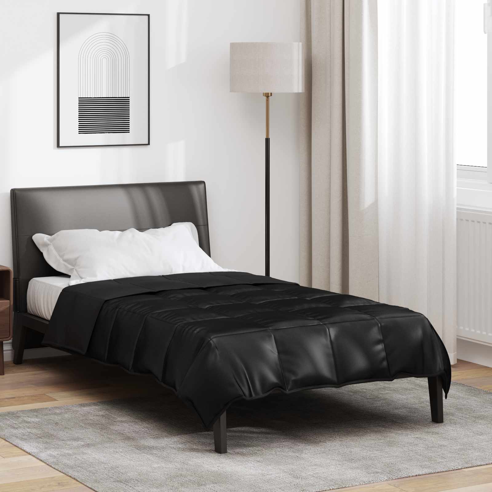 vidaXL Vol jaar dekbed Goud 200 x 135 cm Satijn en Microfiber