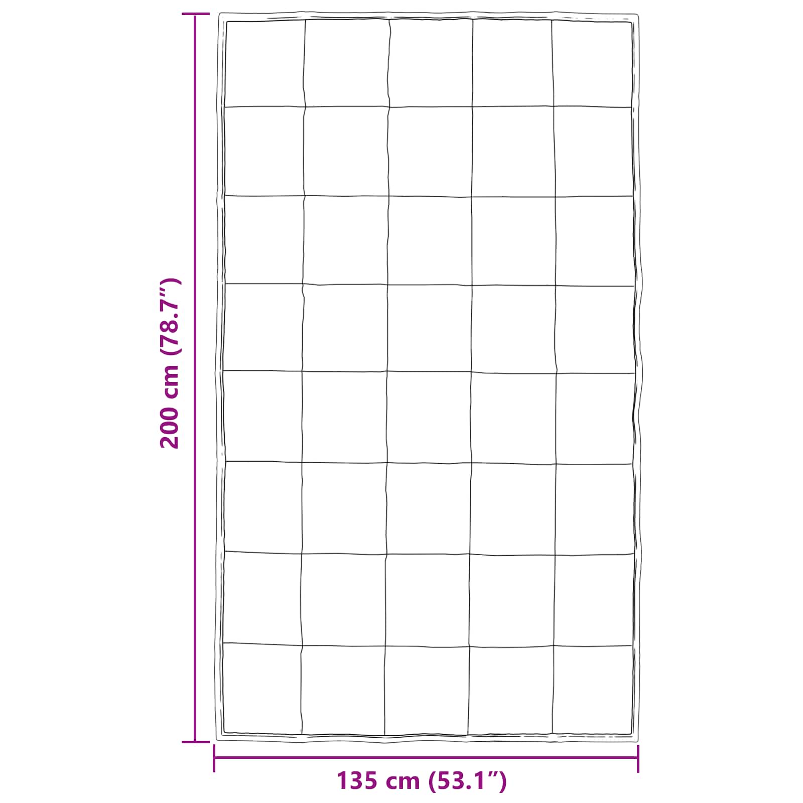 vidaXL Winter Dekbed Goud 200 x 135 cm Satijn en Microfiber