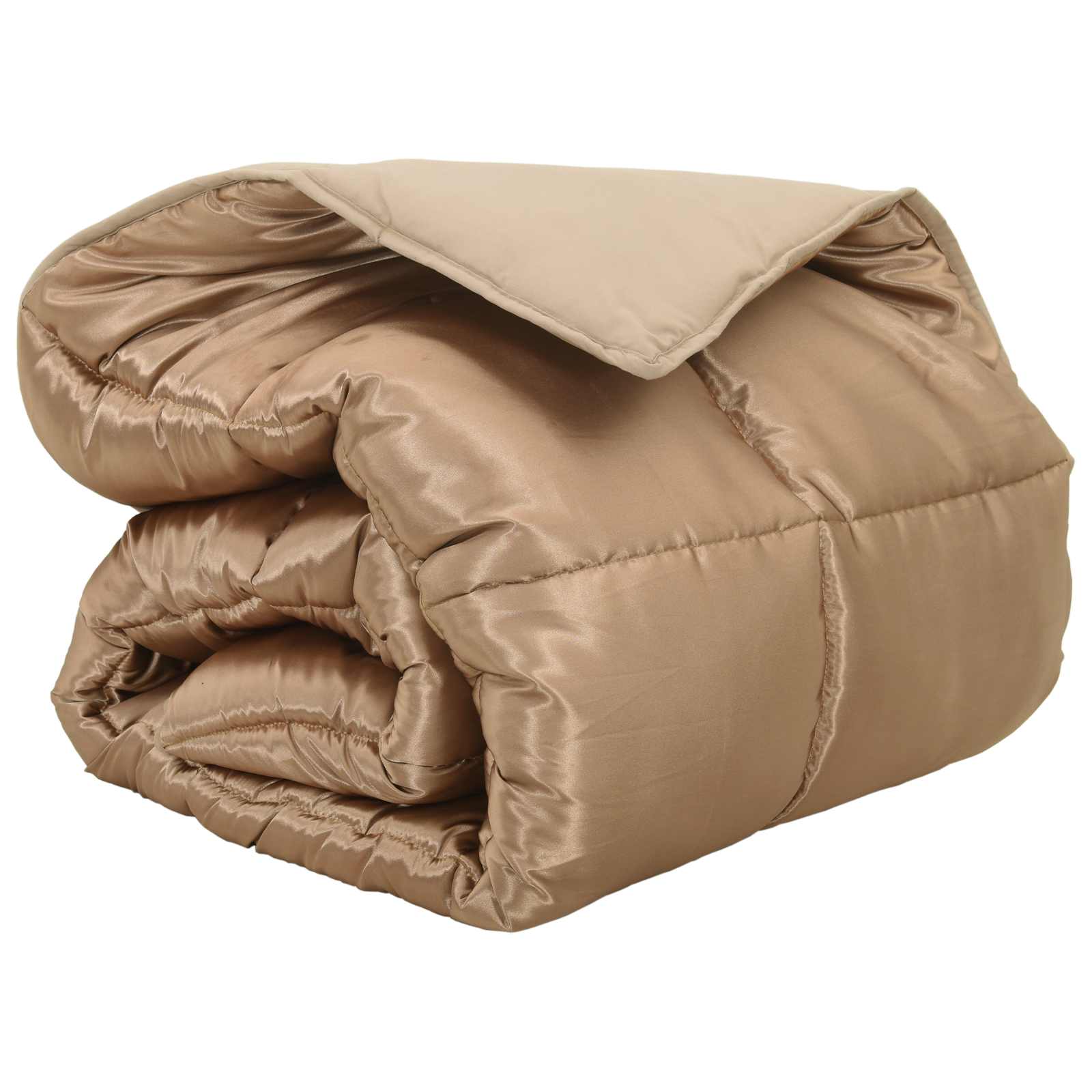 vidaXL Winter Dekbed Goud 200 x 135 cm Satijn en Microfiber