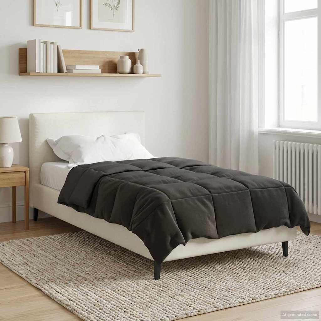 vidaXL Zomer Dekbed Gekwilt Lichtgrijs 200 x 200 cm Microfiber