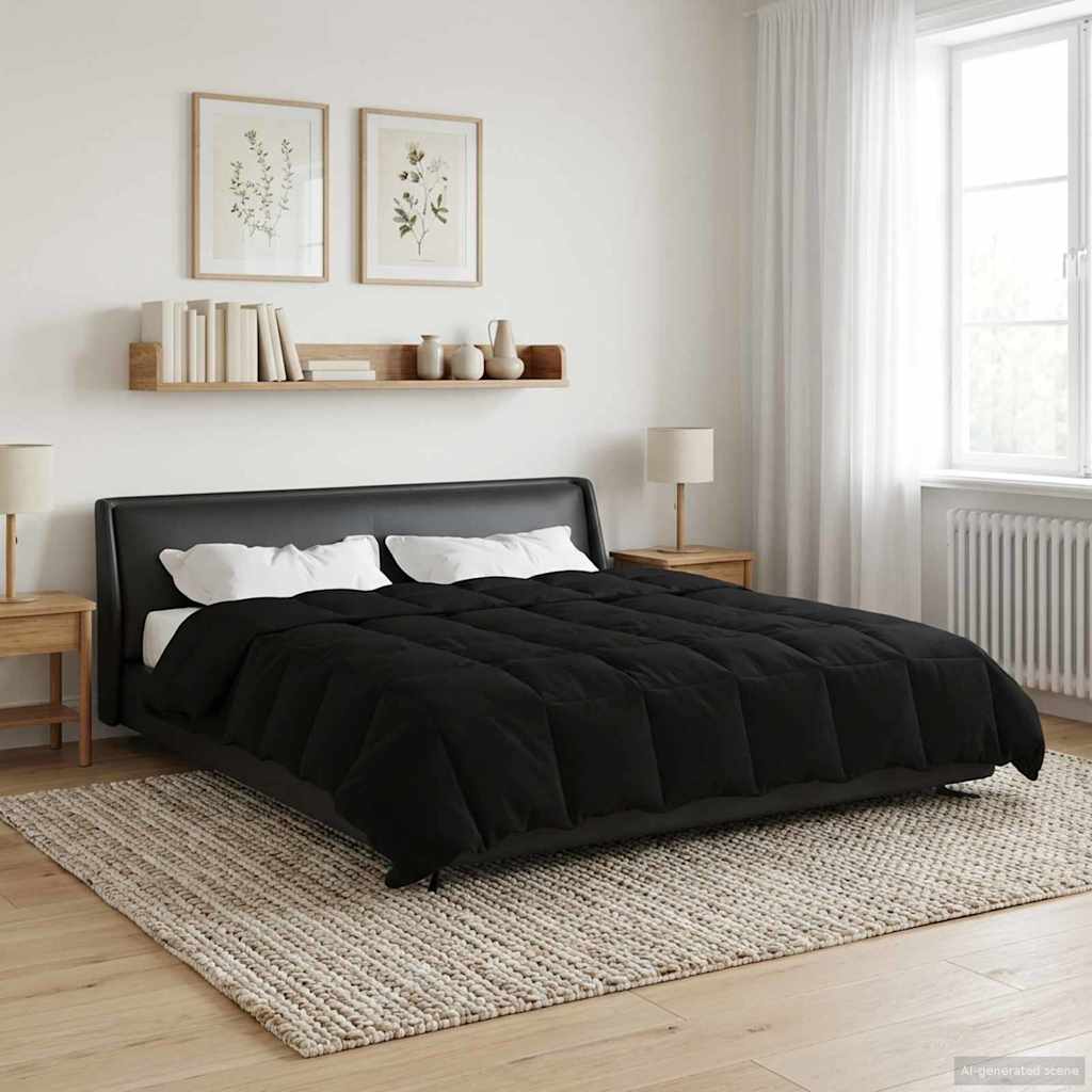 vidaXL Zomer Dekbed Gekwilt Lichtgrijs 200 x 200 cm Microfiber