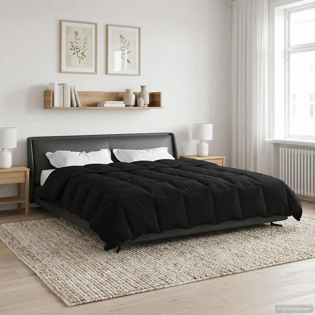vidaXL Zomer Dekbed Gekwilt Lichtgrijs 200 x 200 cm Microfiber