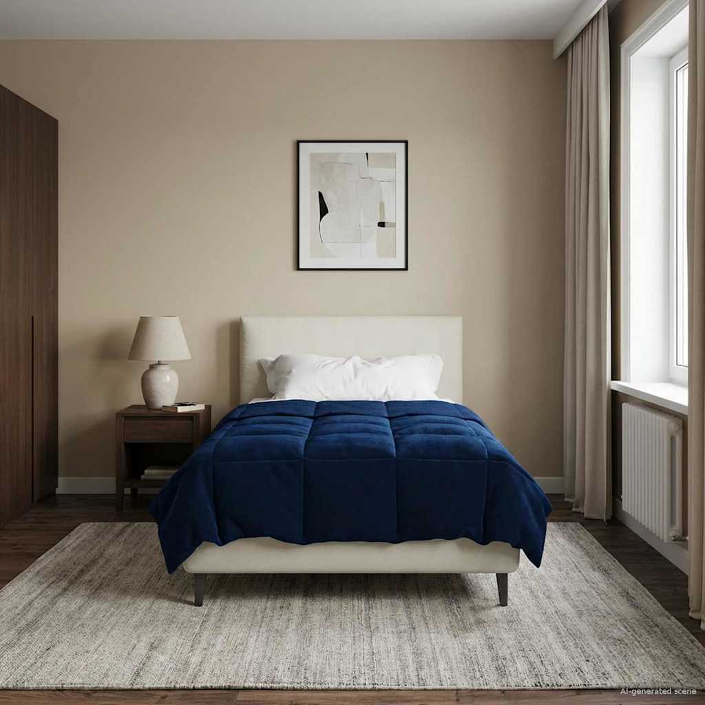 vidaXL Zomer Dekbed Gekwilt Lichtgrijs 200 x 200 cm Microfiber