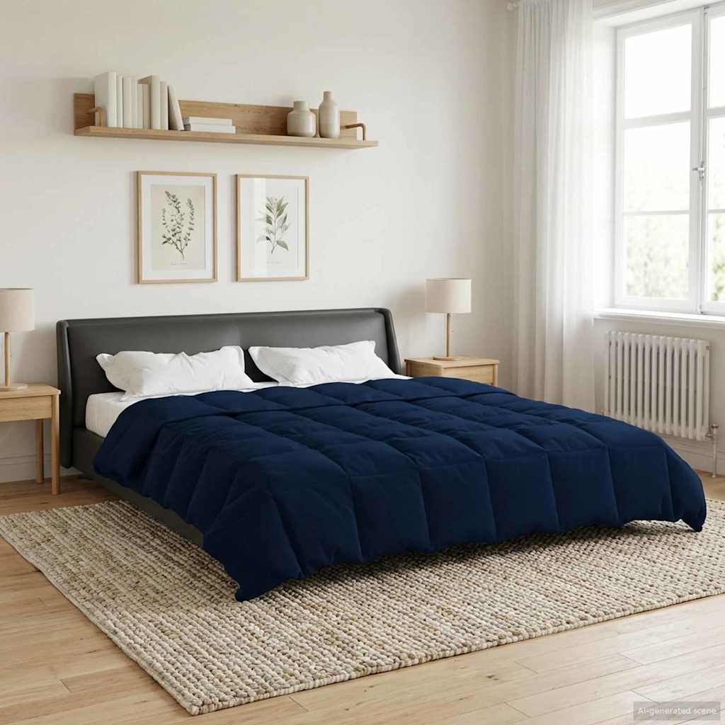 vidaXL Zomer Dekbed Gekwilt Lichtgrijs 200 x 200 cm Microfiber