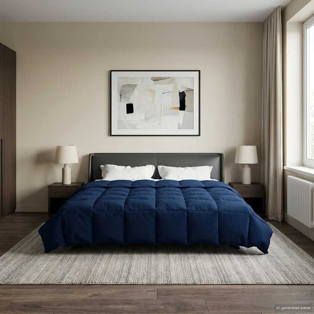vidaXL Zomer Dekbed Gekwilt Lichtgrijs 200 x 200 cm Microfiber