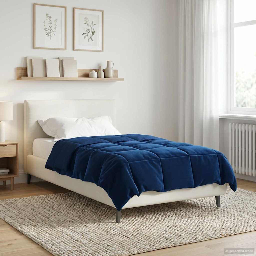 vidaXL Zomer Dekbed Gekwilt Lichtgrijs 200 x 200 cm Microfiber