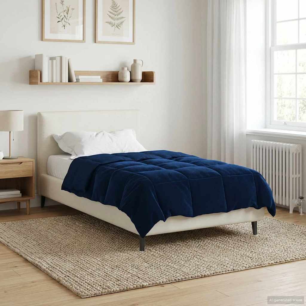 vidaXL Zomer Dekbed Gekwilt Lichtgrijs 200 x 200 cm Microfiber
