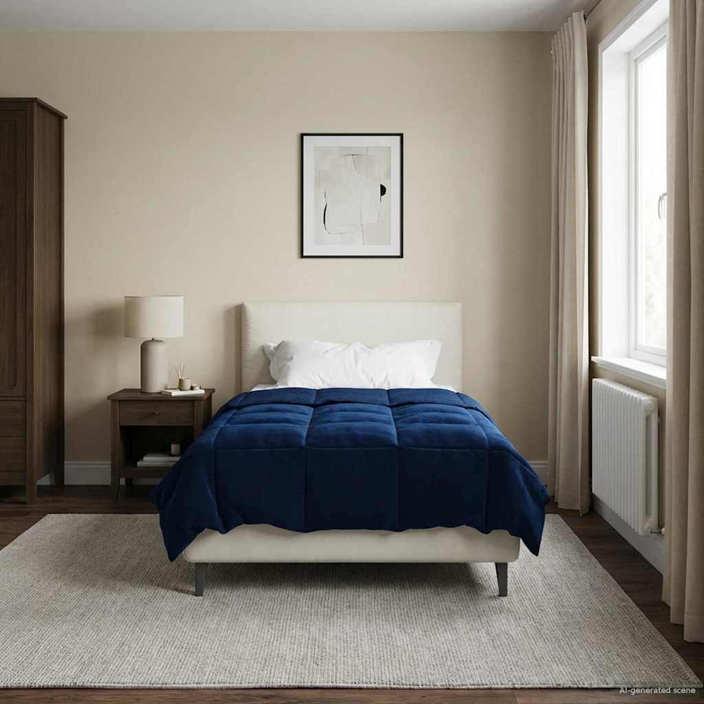vidaXL Zomer Dekbed Gekwilt Lichtgrijs 200 x 200 cm Microfiber