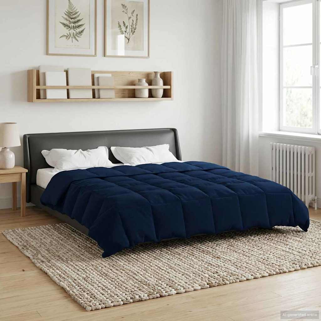 vidaXL Zomer Dekbed Gekwilt Lichtgrijs 200 x 200 cm Microfiber