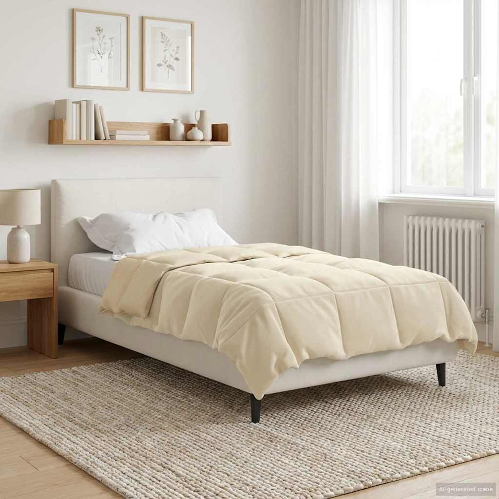 vidaXL Zomer Dekbed Gekwilt Lichtgrijs 200 x 200 cm Microfiber