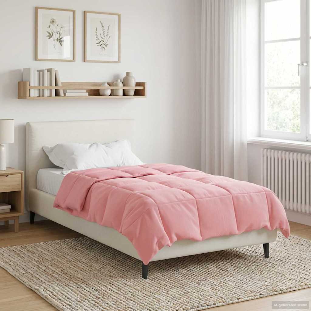 vidaXL Vol jaar dekbed Gekwilt Antraciet 135 x 200 cm Microfiber