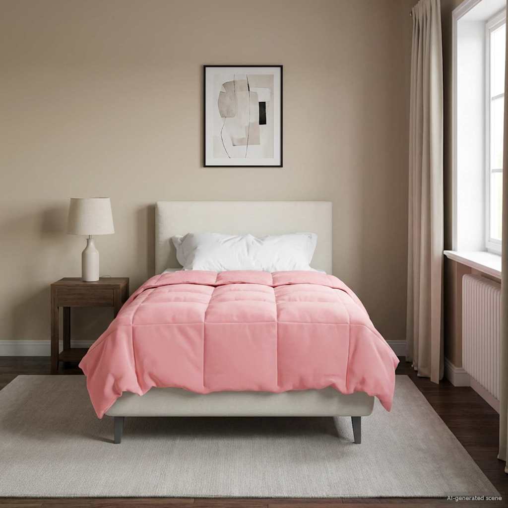 vidaXL Vol jaar dekbed Gekwilt Antraciet 135 x 200 cm Microfiber