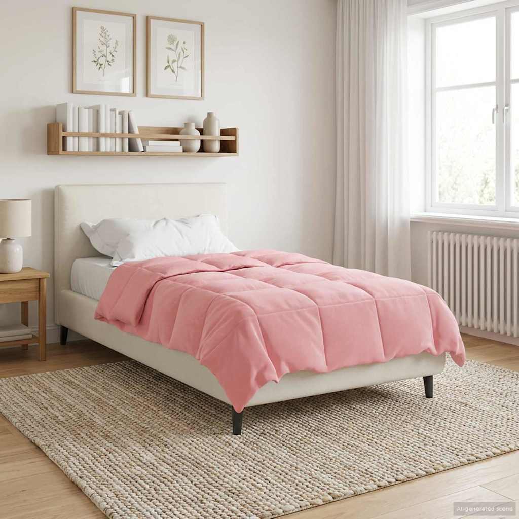 vidaXL Vol jaar dekbed Gekwilt Antraciet 135 x 200 cm Microfiber