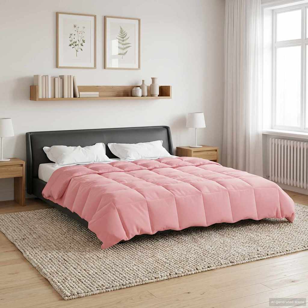 vidaXL Vol jaar dekbed Gekwilt Antraciet 135 x 200 cm Microfiber
