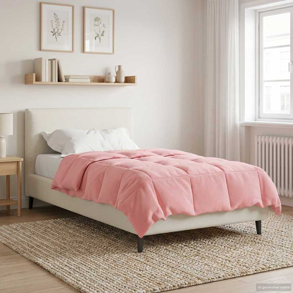 vidaXL Vol jaar dekbed Gekwilt Antraciet 135 x 200 cm Microfiber