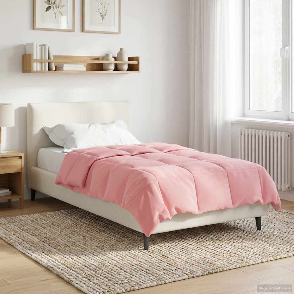 vidaXL Vol jaar dekbed Gekwilt Antraciet 135 x 200 cm Microfiber