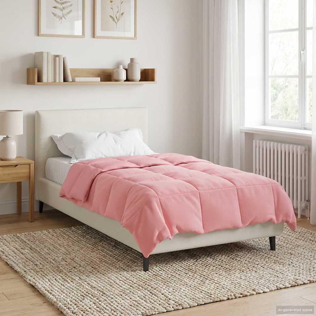 vidaXL Vol jaar dekbed Gekwilt Antraciet 135 x 200 cm Microfiber