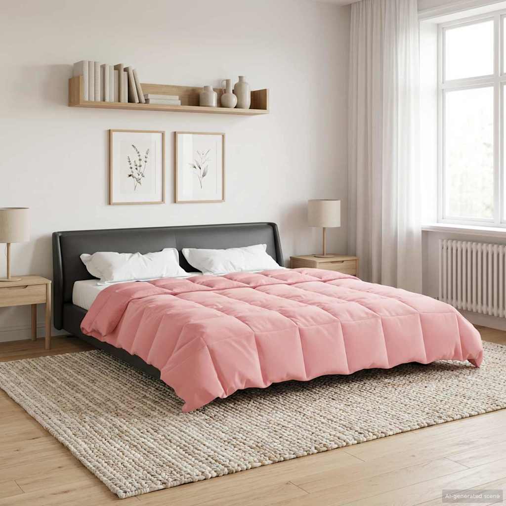 vidaXL Vol jaar dekbed Gekwilt Antraciet 135 x 200 cm Microfiber