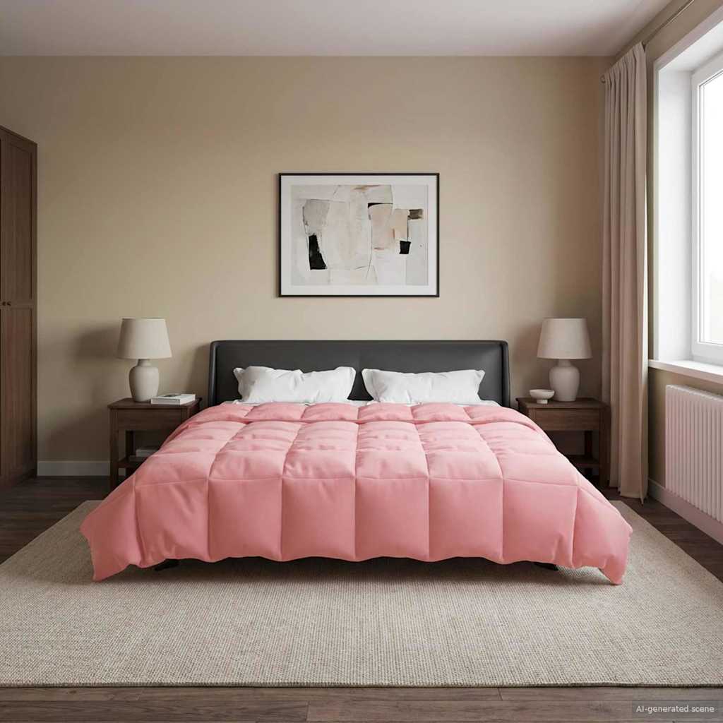 vidaXL Vol jaar dekbed Gekwilt Antraciet 135 x 200 cm Microfiber